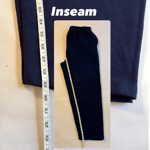 Hanes EcoSmart Mens XL Navy Blue Fleece Sweatpants Relaxed Fit Pockets Elastic - Picture 5 of 7